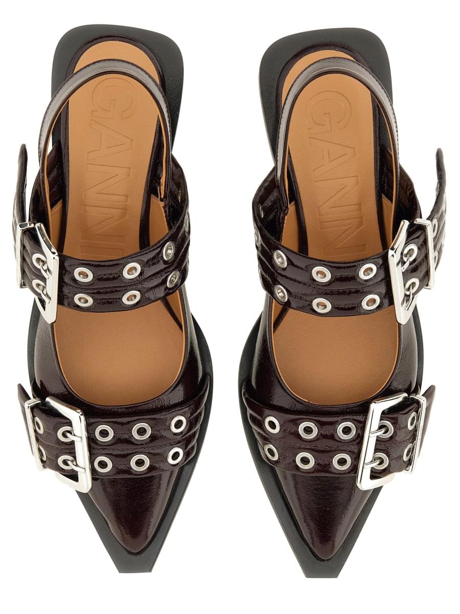 Ganni Women Ballerina Con Fibbia GANNI