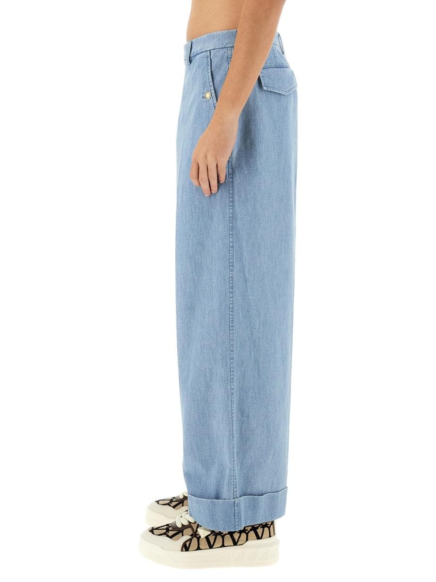 Valentino Men Denim Pants With Lapels VALENTINO