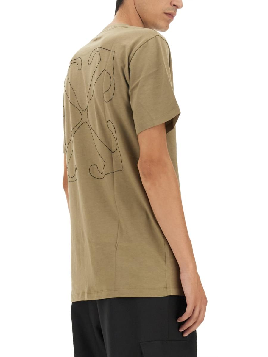Off-White Men T-Shirt With Arrow Embroidery OFF-WHITE