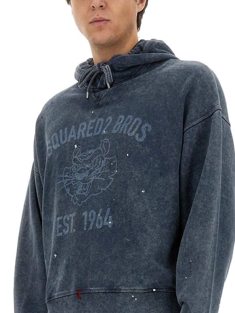 Dsquared2 Men Sweatshirt With Logo Print DSQUARED2