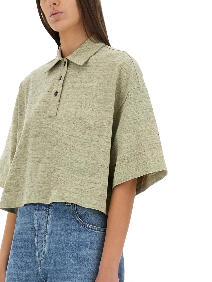 Bottega Veneta Women Cotton Pique Polo Shirt BOTTEGA VENETA