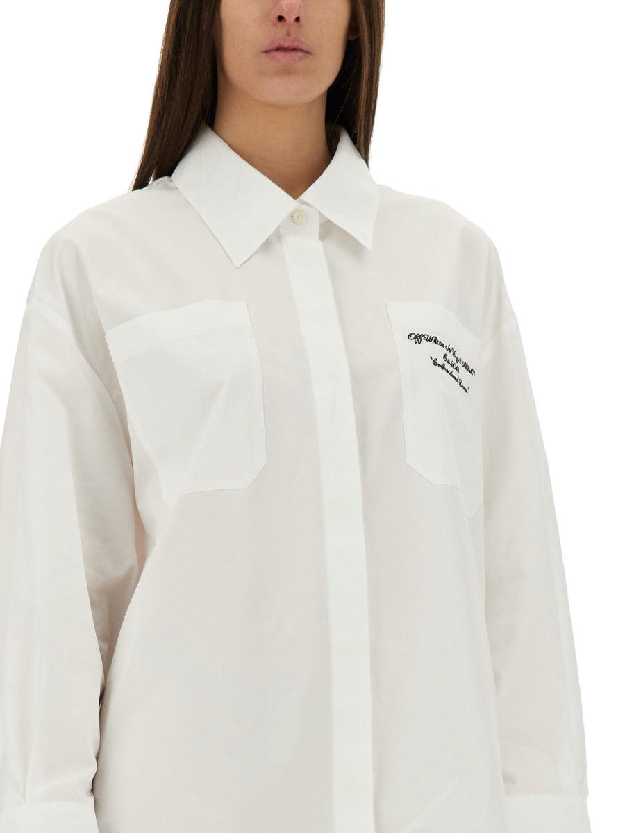 Off-White Women Oversized Poplin Shirt OFF-WHITE