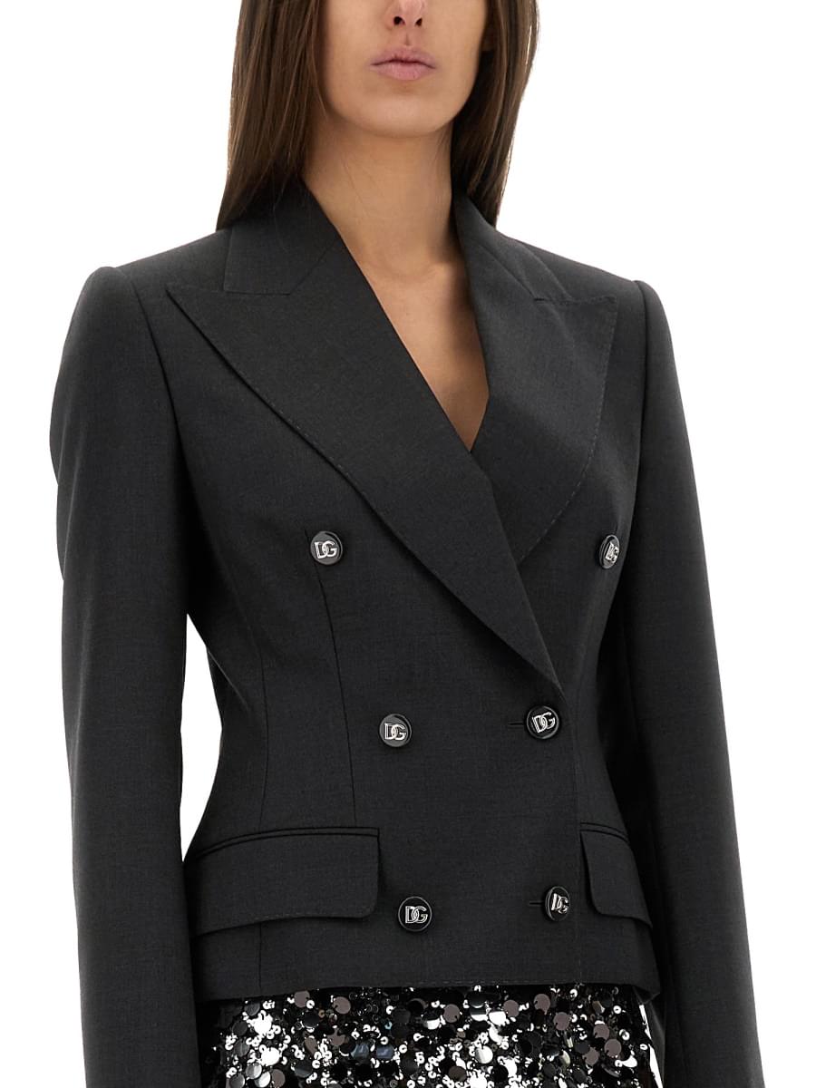 Dolce & Gabbana Women Dolce Double-Breasted Jacket With Dg Logo Buttons DOLCE & GABBANA