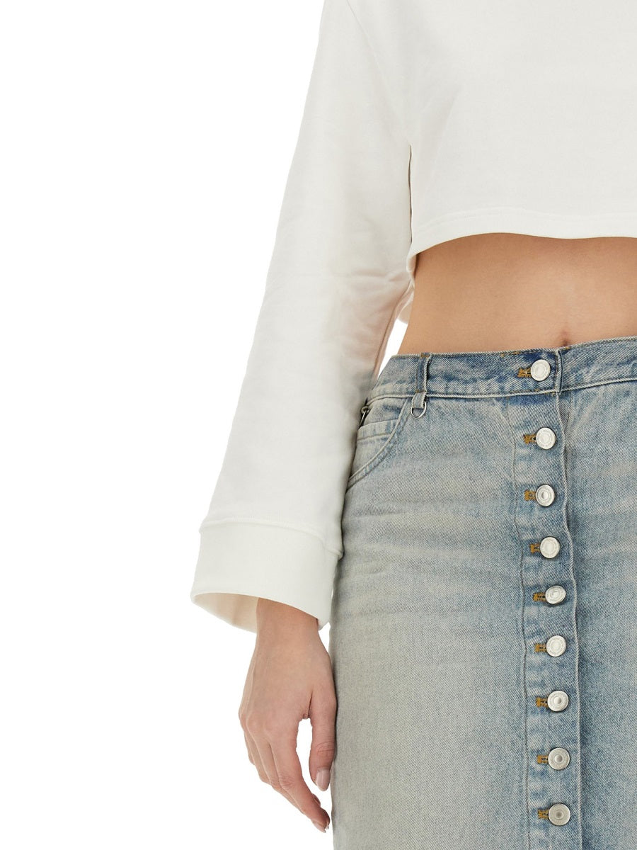 Courreges Women Cropped Sweatshirt COURREGES