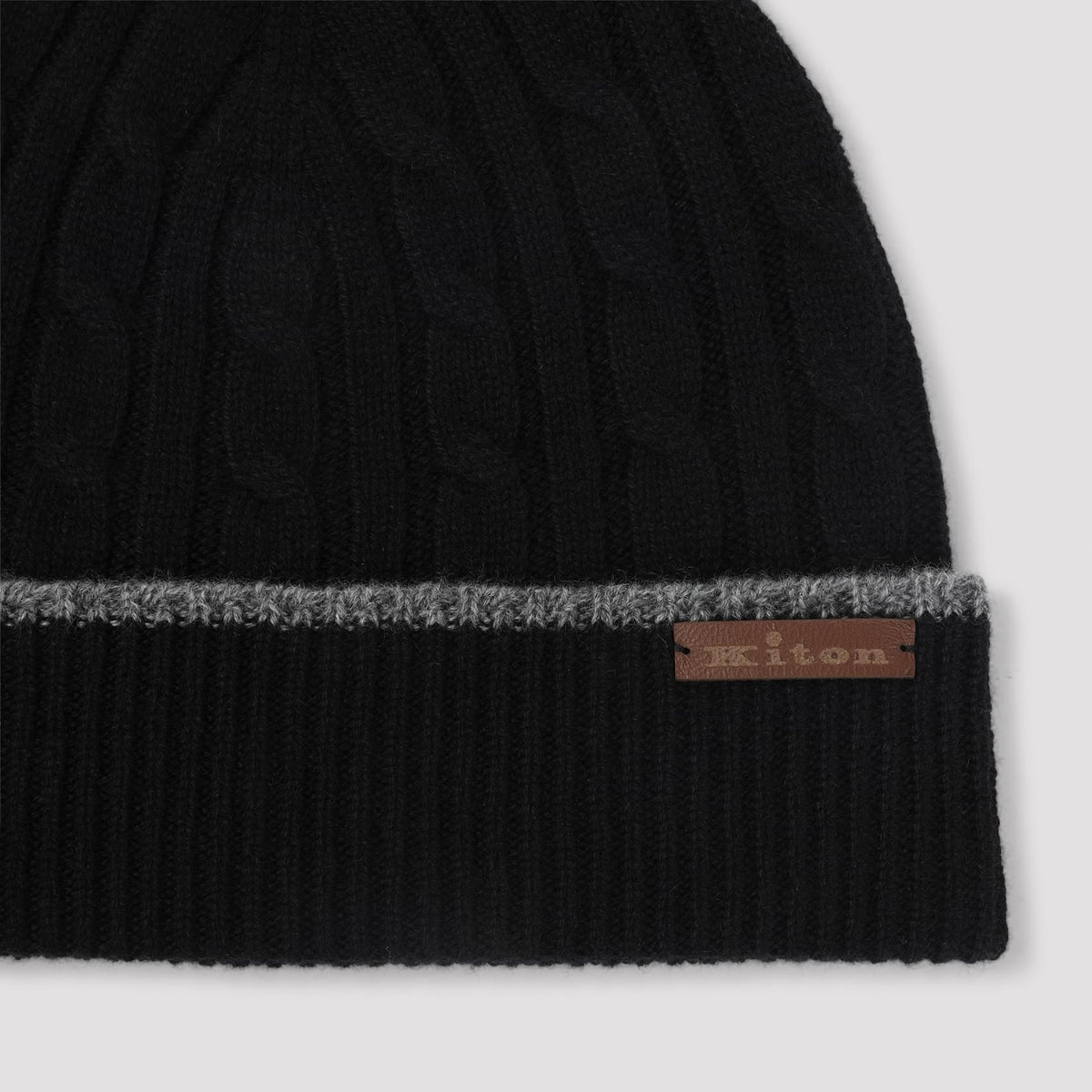 Kiton Cable-Knit Beanie Men Men KITON