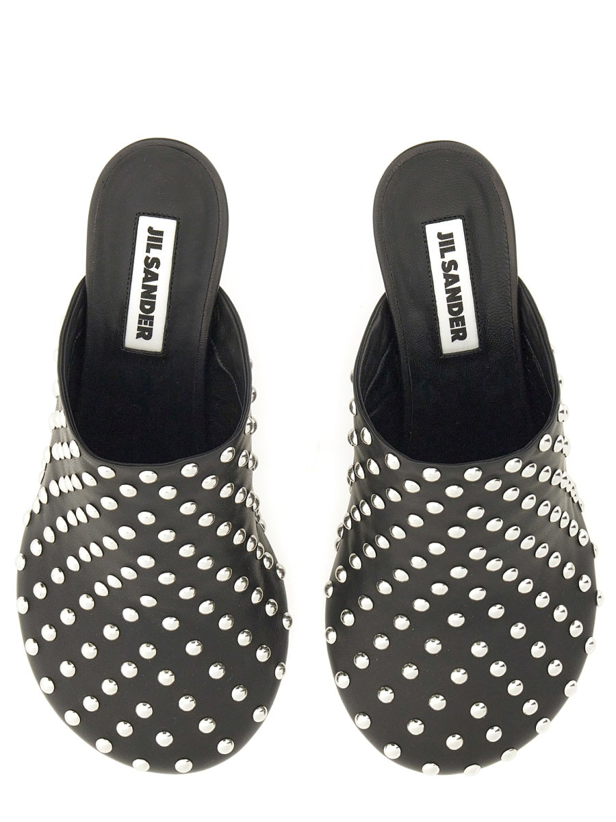 Jil Sander Women Nappa Leather Mules With Studs JIL SANDER