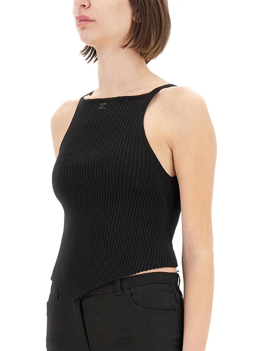 Courreges Women Ribbed Tank Top COURREGES