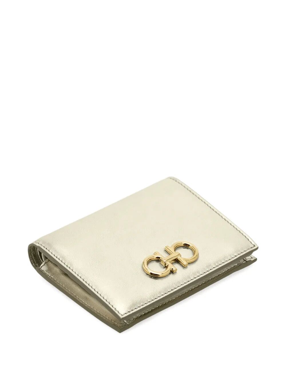 Ferragamo Women Gancini Laminated Leather Compact Wallet FERRAGAMO
