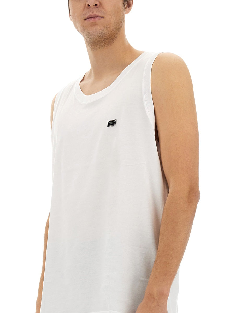 Dolce & Gabbana Men Cotton "Over" Tank Top DOLCE & GABBANA