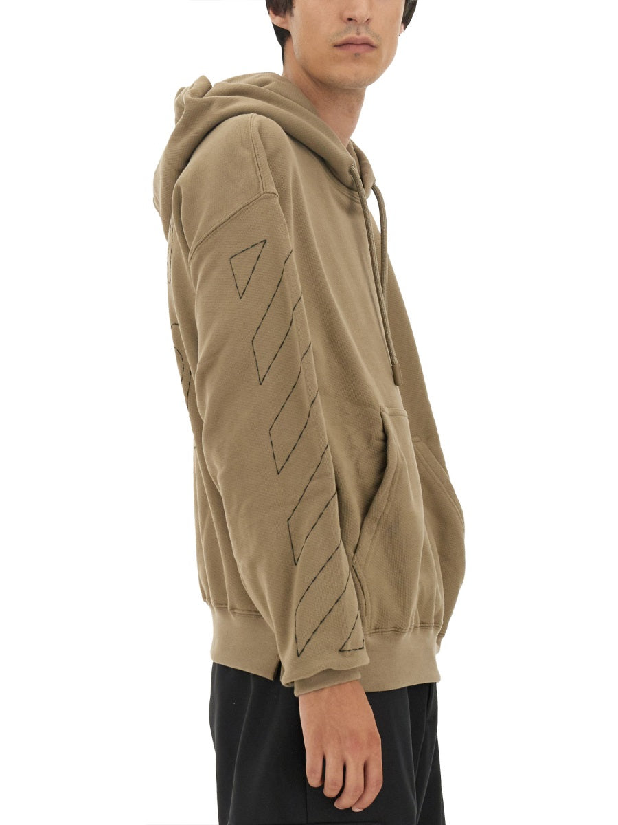 Off-White Men Sweatshirt With Arrow Embroidery OFF-WHITE
