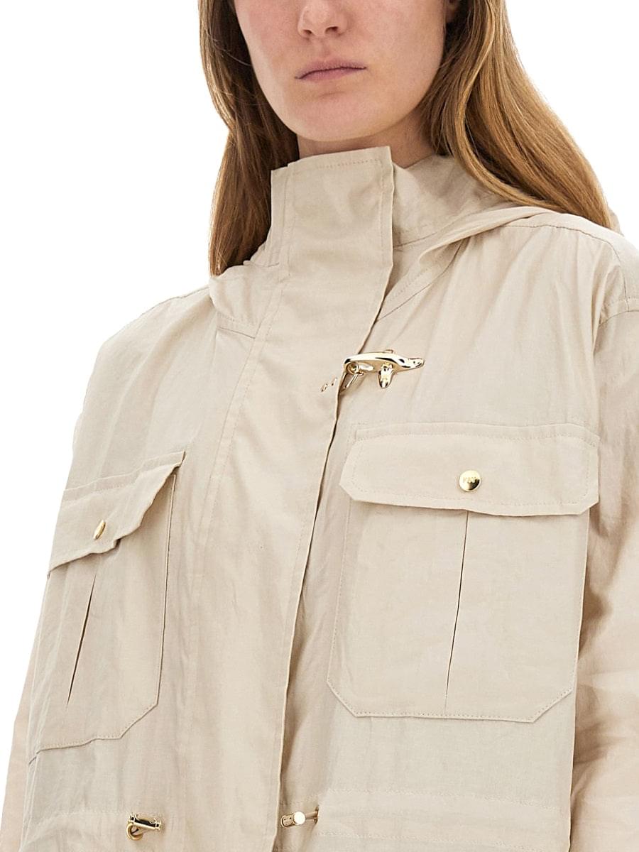 Fay Women Linen And Cotton Canvas Parka FAY