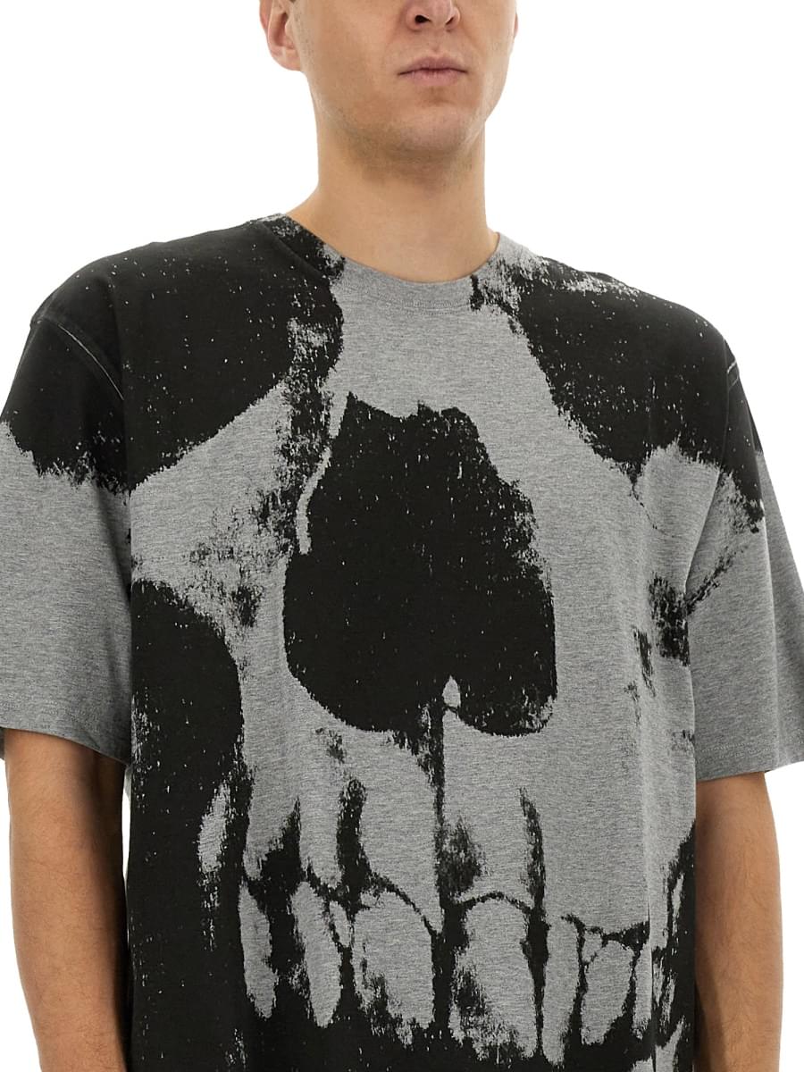 Alexander Mcqueen Men Skull Print T-Shirt ALEXANDER MCQUEEN