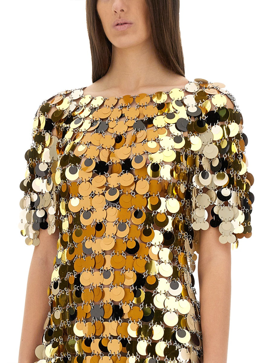 Rabanne Women "Sparkle Discs" Mini Dress PACO RABANNE