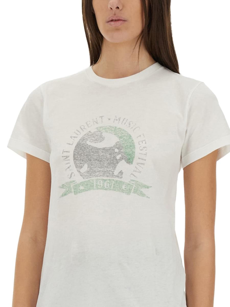 Saint Laurent Women "Music Festival" T-Shirt SAINT LAURENT