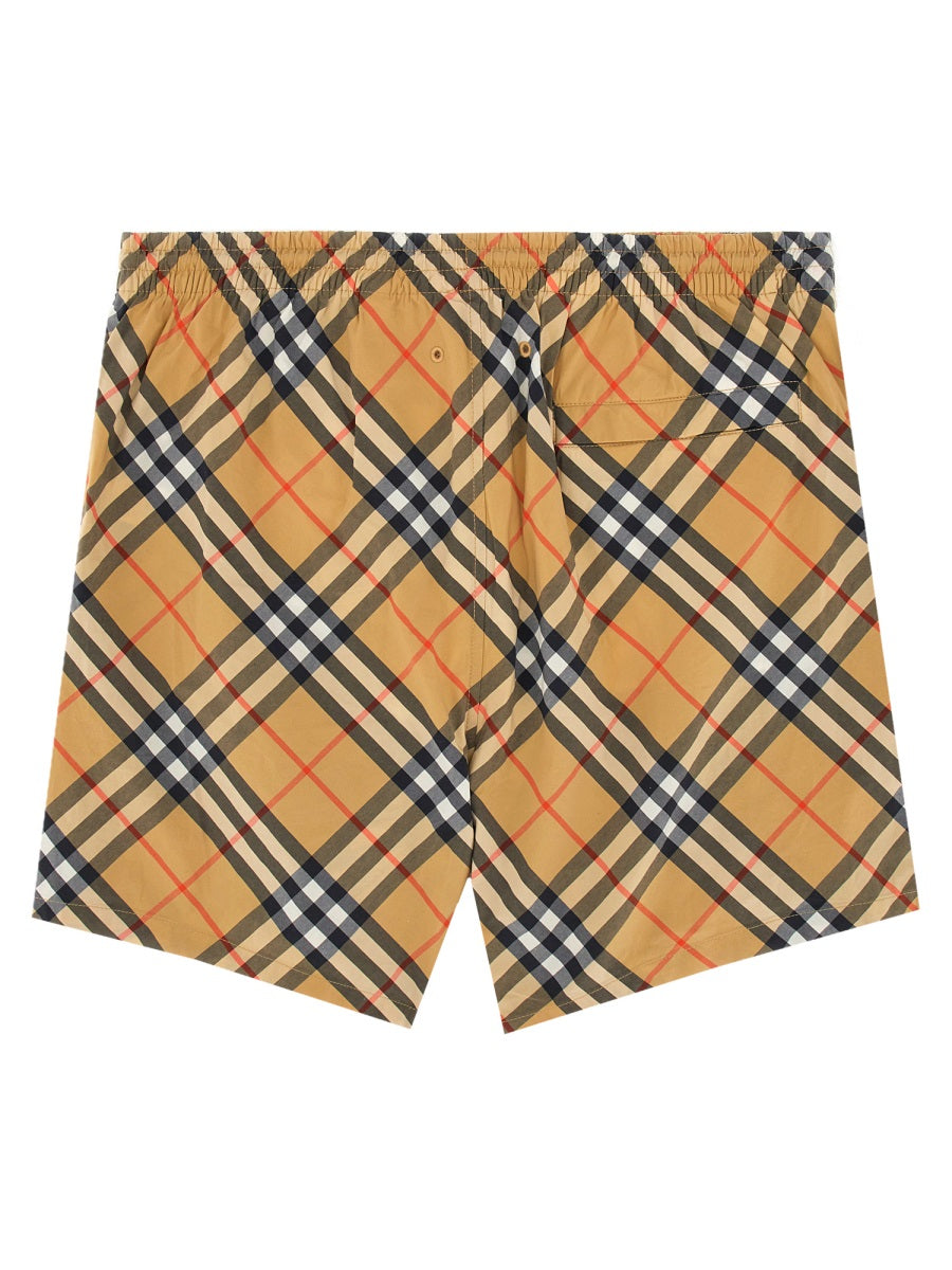 Burberry Men Costume Da Bagno Con Stampa Check BURBERRY