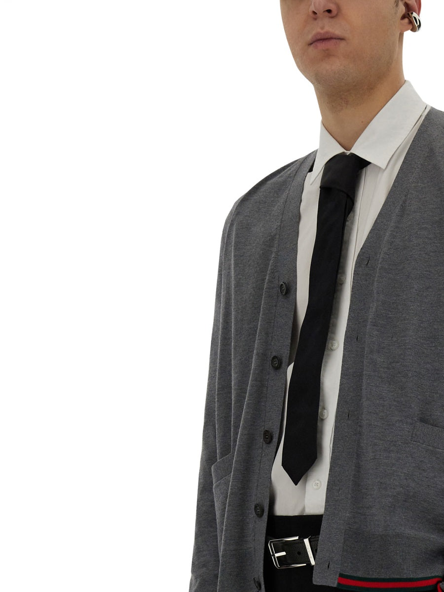 Gucci Men Web Pattern Cardigan GUCCI