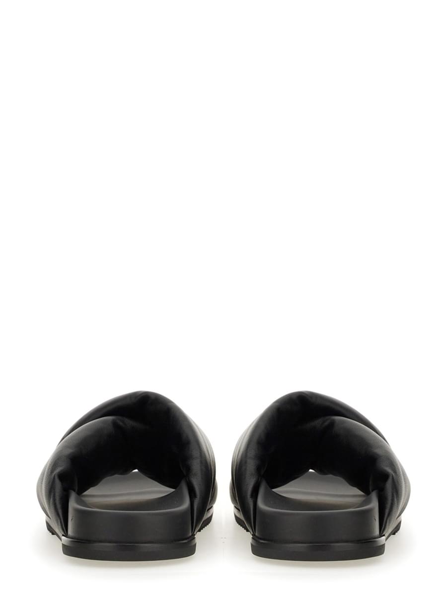 Rick Owens Men Leather Slide Sandal RICK OWENS