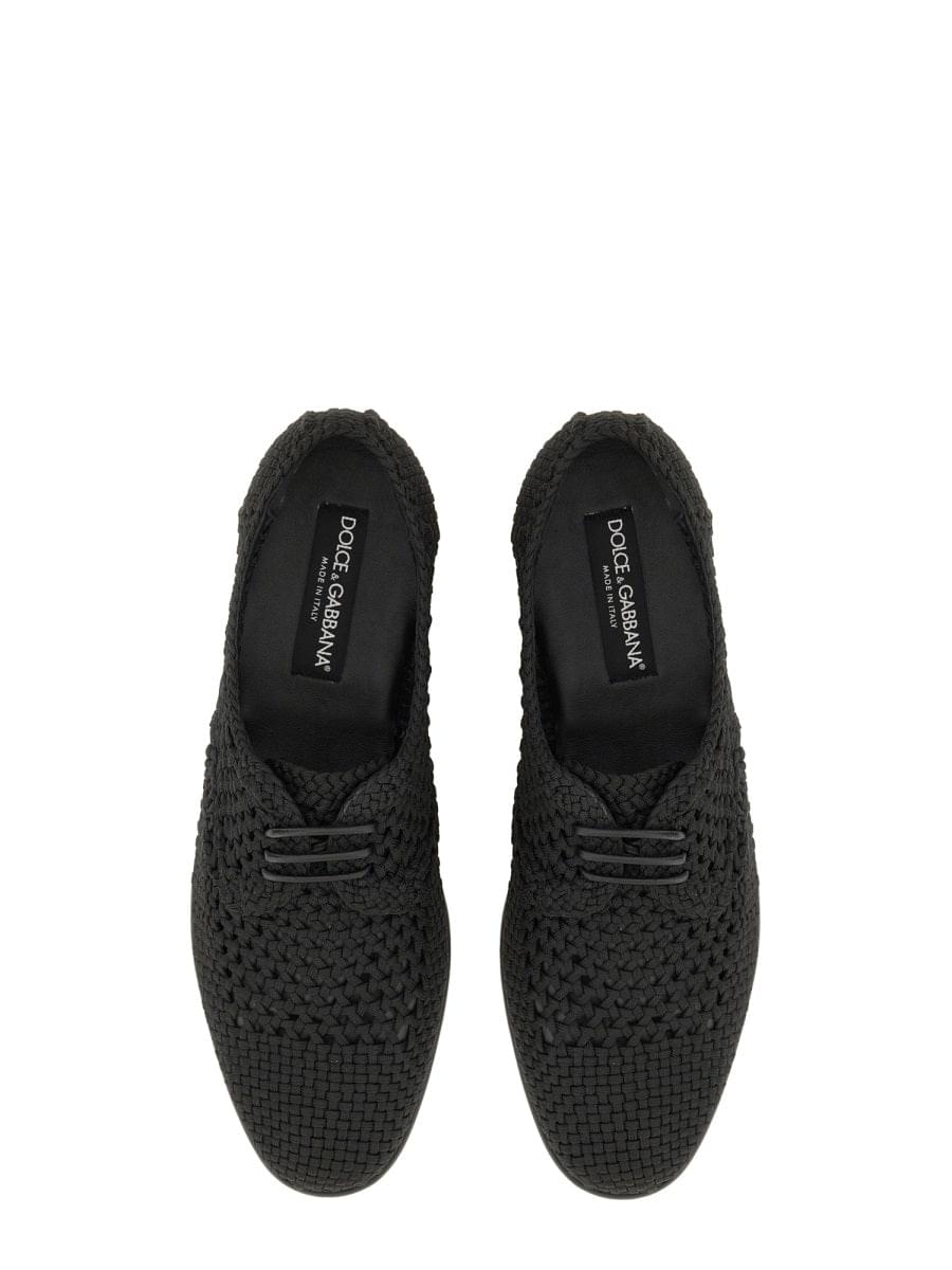 Dolce & Gabbana Men Woven Fabric "Derby" Shoe DOLCE & GABBANA