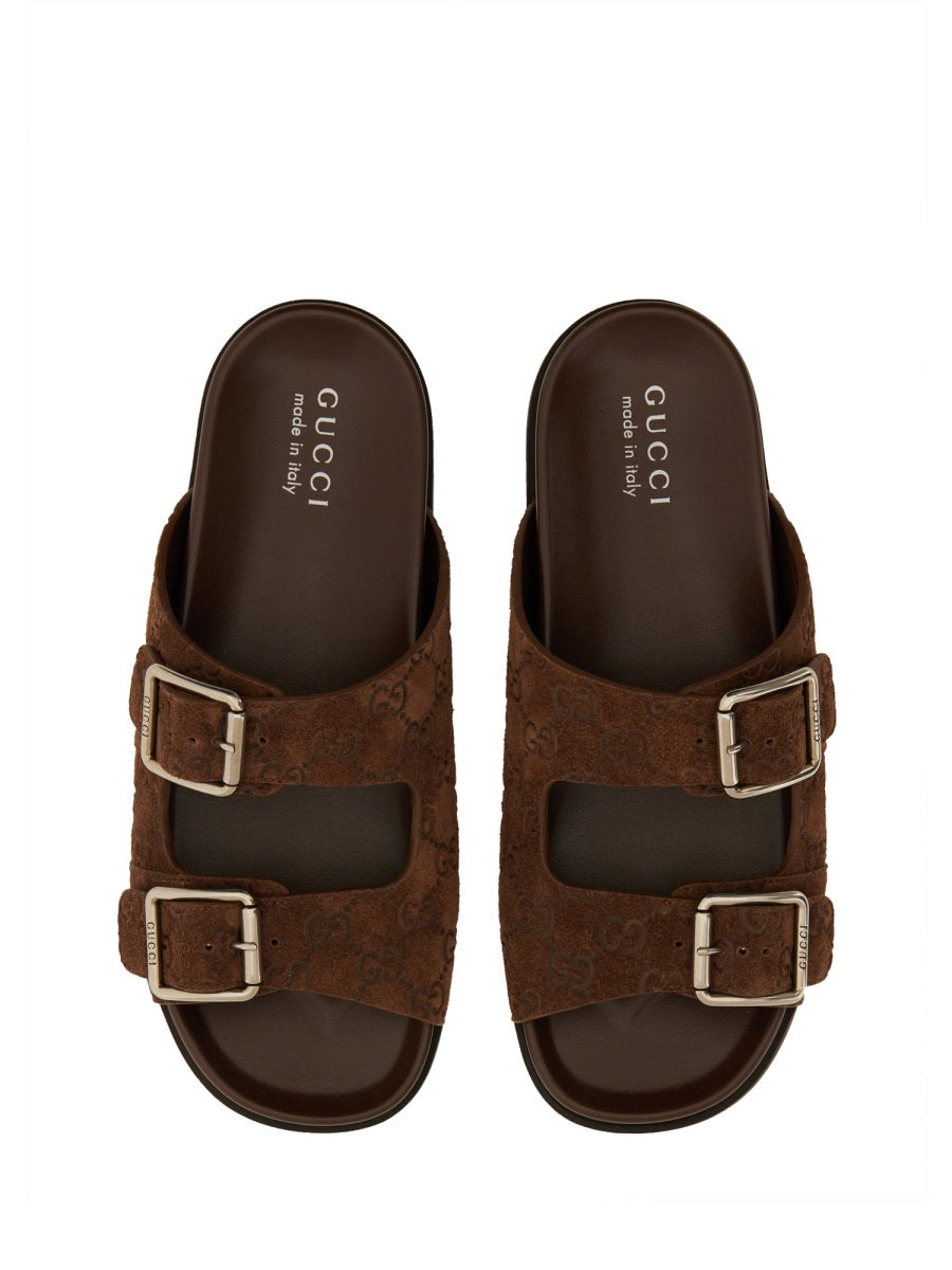 Gucci Men Leather Slider Sandal GUCCI