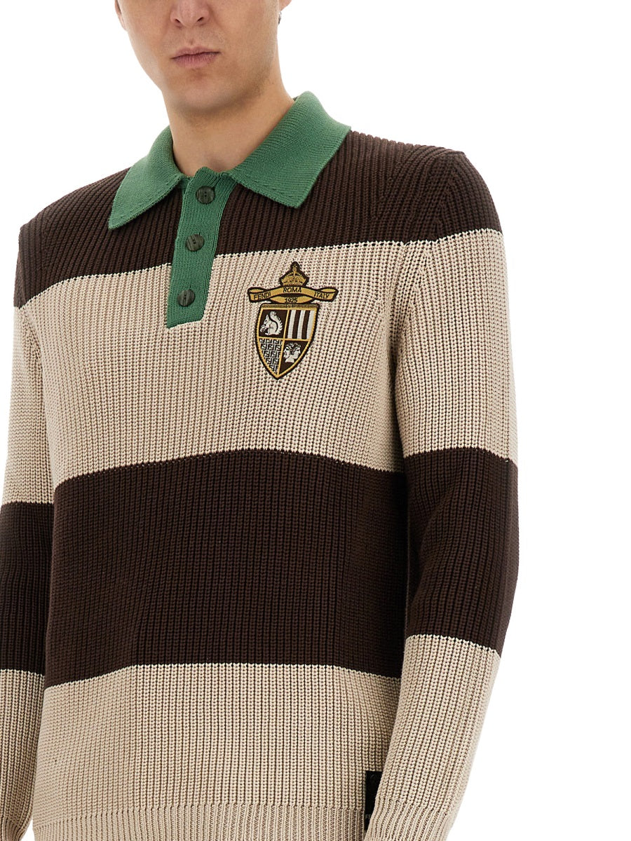 Fendi Men Jersey Polo. FENDI