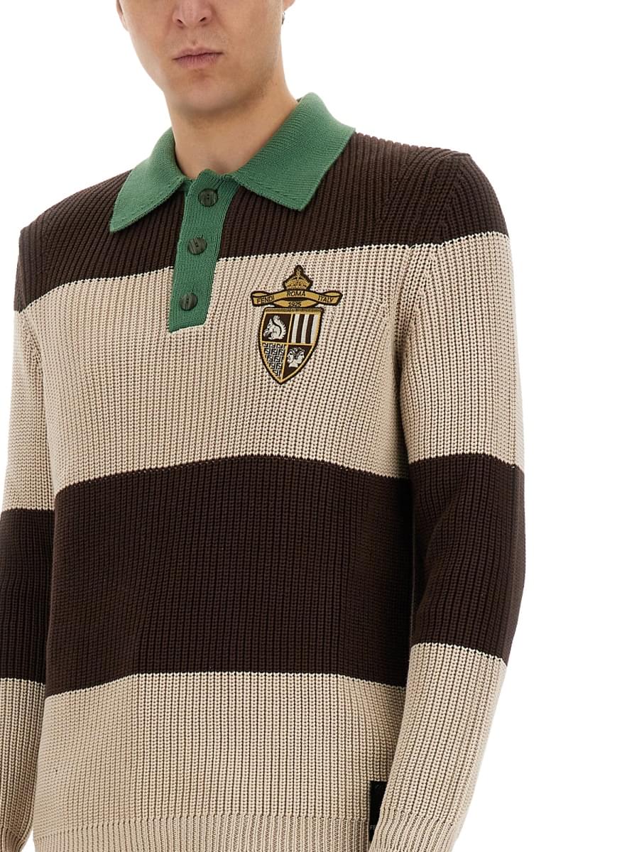 Fendi Men Jersey Polo. FENDI