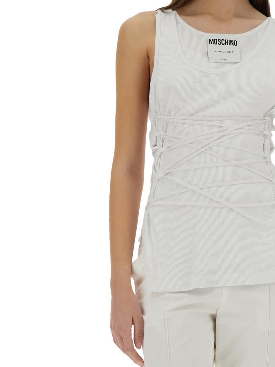 Moschino Women Tank Top With Laces MOSCHINO