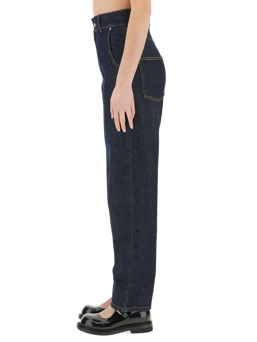 Moschino Women "Laurel Crown Patch" Denim Pants MOSCHINO