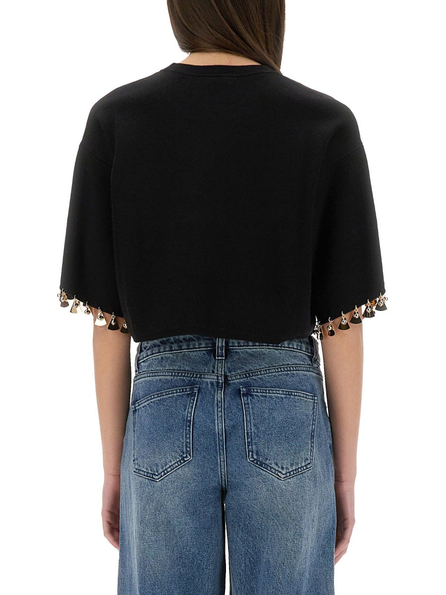 Rabanne Women Knit Crop T-Shirt PACO RABANNE