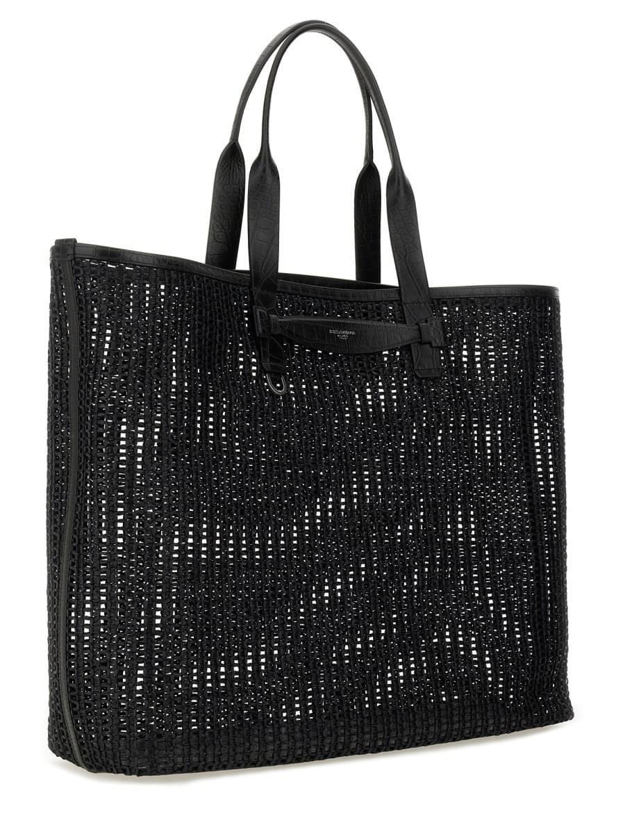 Dolce & Gabbana Men Woven Mesh Shopping Bag DOLCE & GABBANA