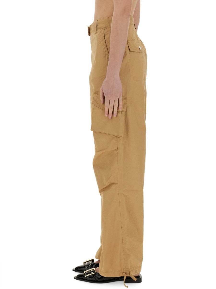 Ganni Women Cotton Twill Cargo Pants GANNI
