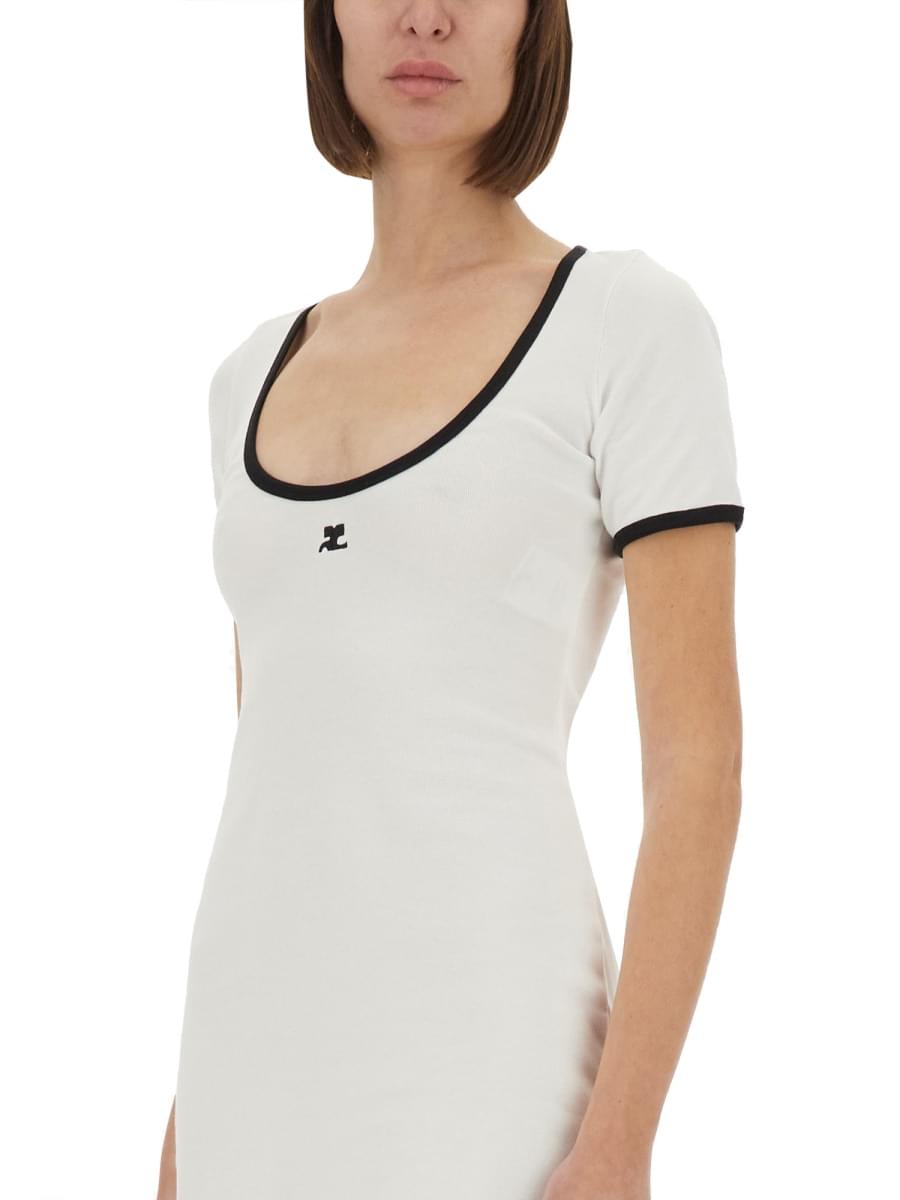 Courreges Women "Holistic Contrast" Mini Dress COURREGES