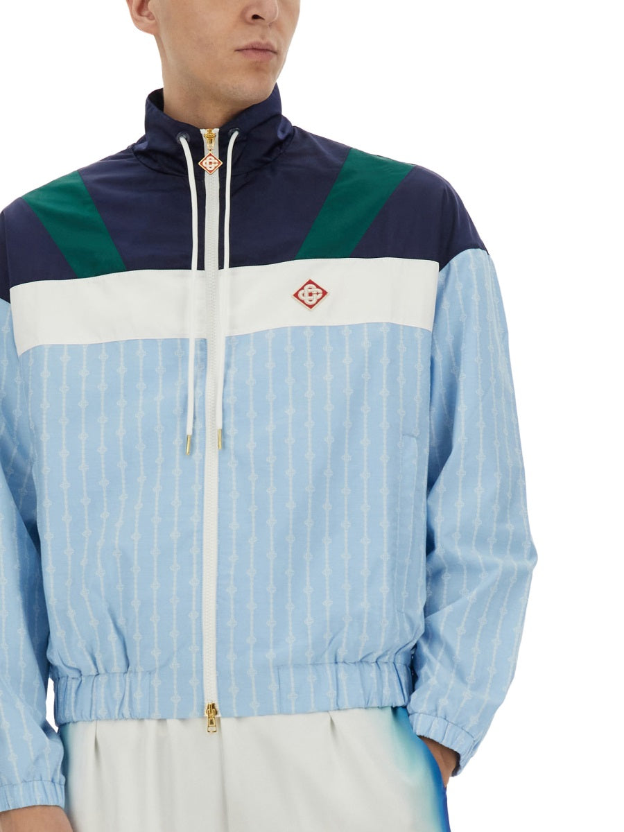 Casablanca Men "Pinstripe Laurel" Track Jacket CASABLANCA