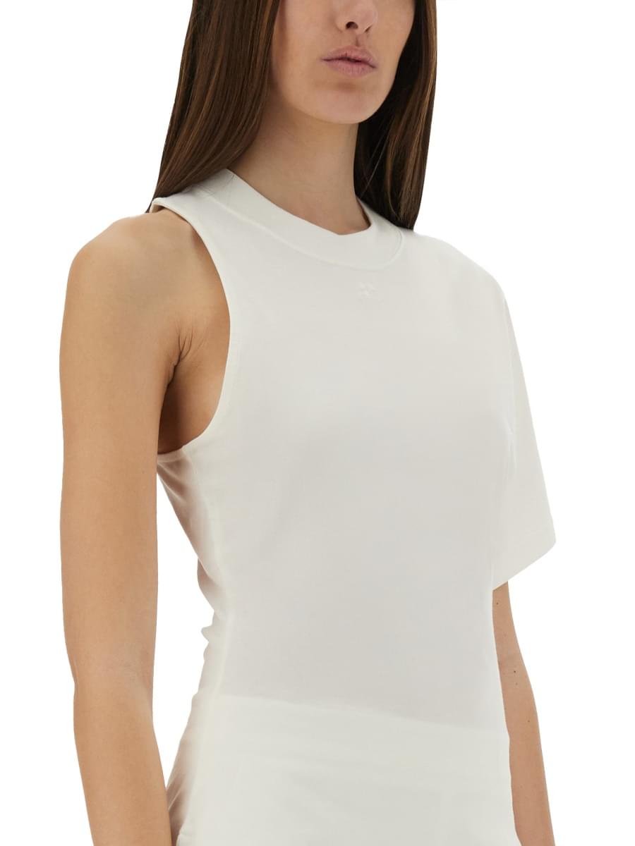 Courreges Women One-Shoulder T-Shirt In Scuba COURREGES