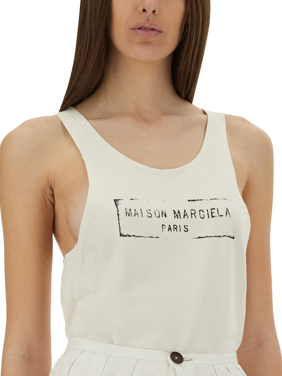 Maison Margiela Women Logo Print Tank Top MAISON MARGIELA