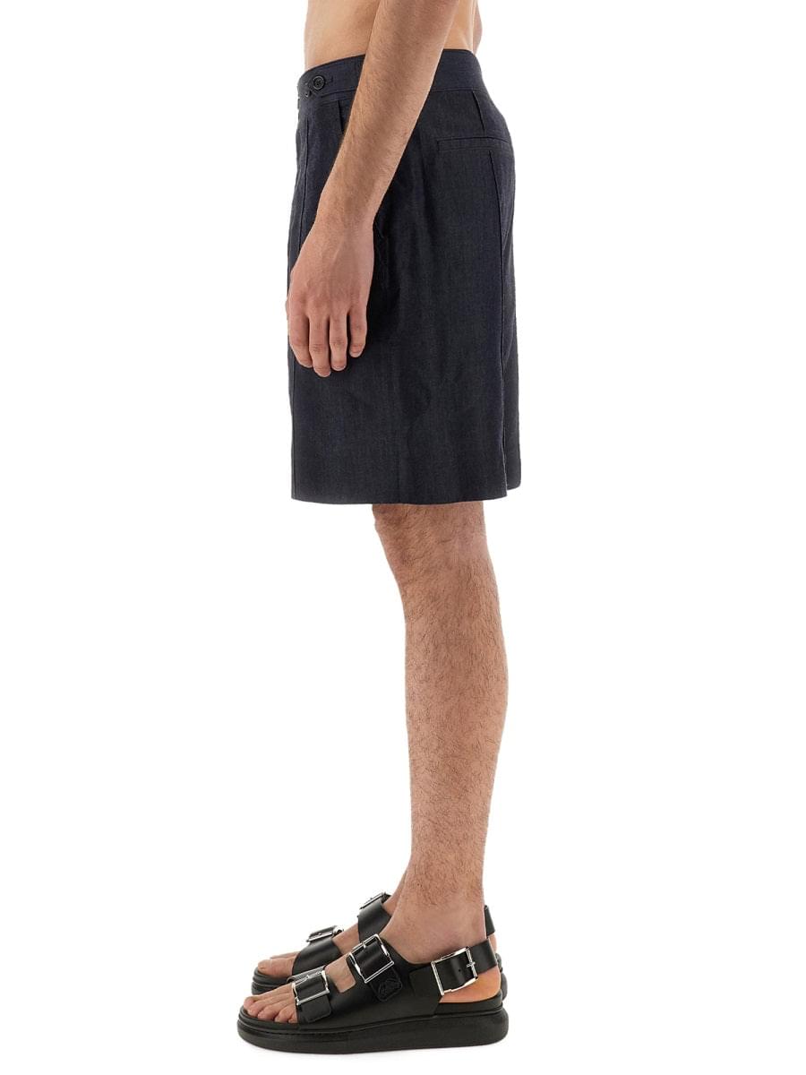 Alexander Mcqueen Men Short In Denim ALEXANDER MCQUEEN