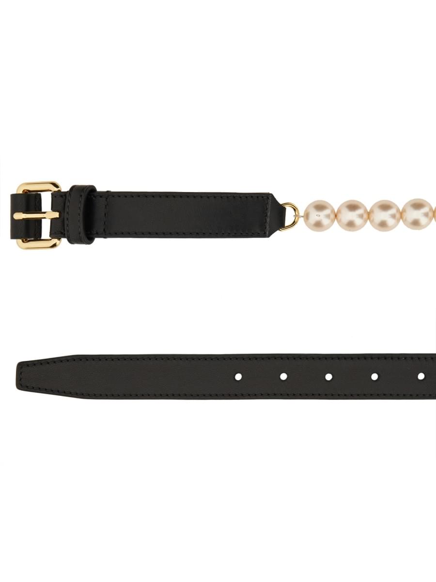 Moschino Women Belt With Pearls MOSCHINO