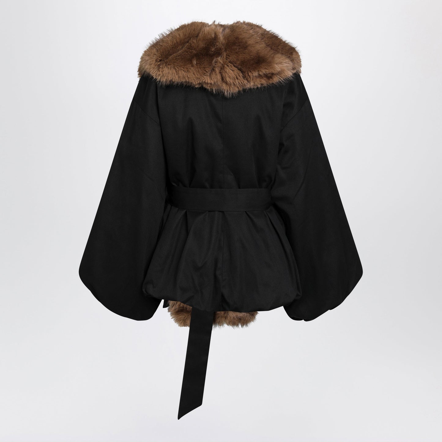 Rotate Black Jacket With Faux Fur Details Women ROTATE