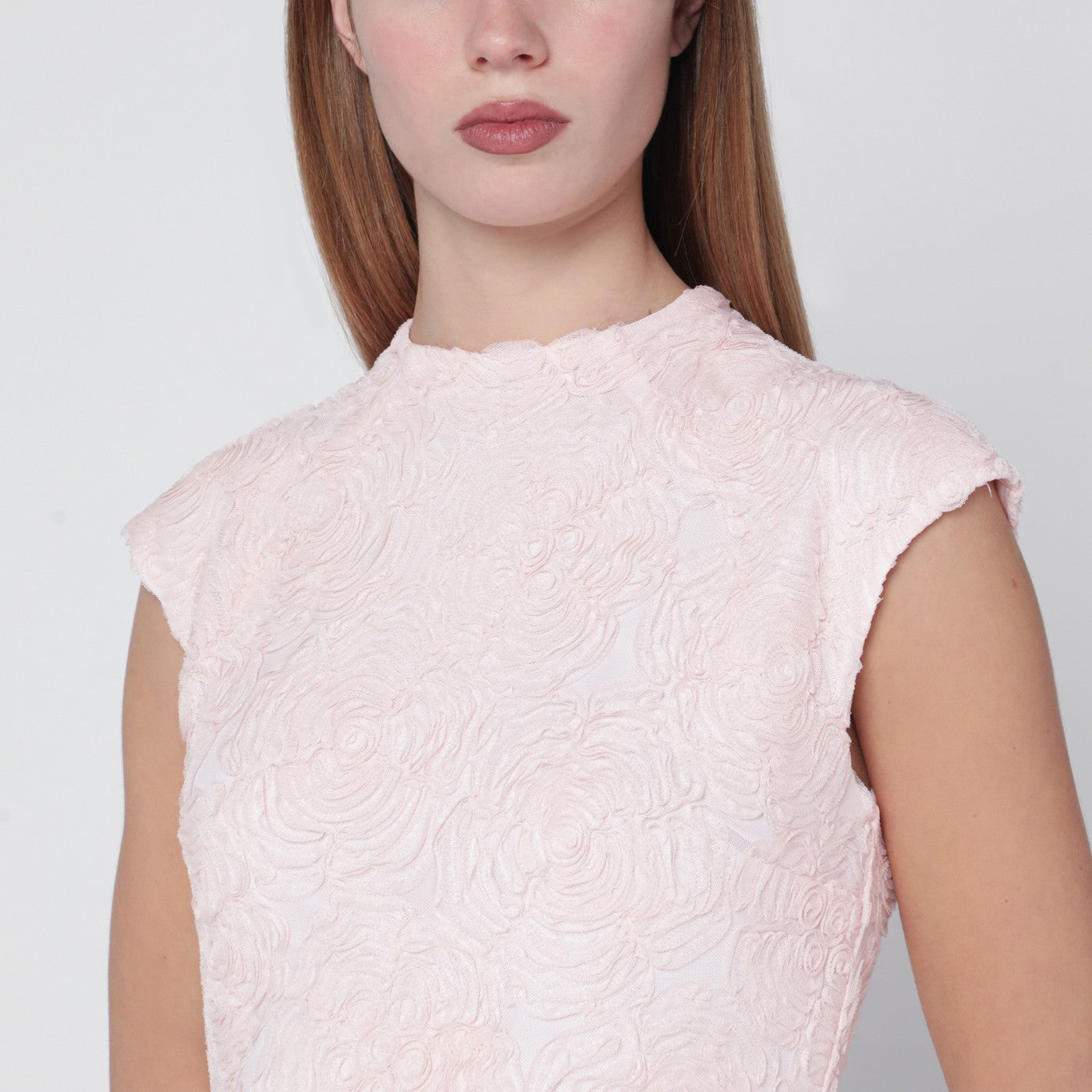 Rotate Short Pink Mesh Dress Women ROTATE