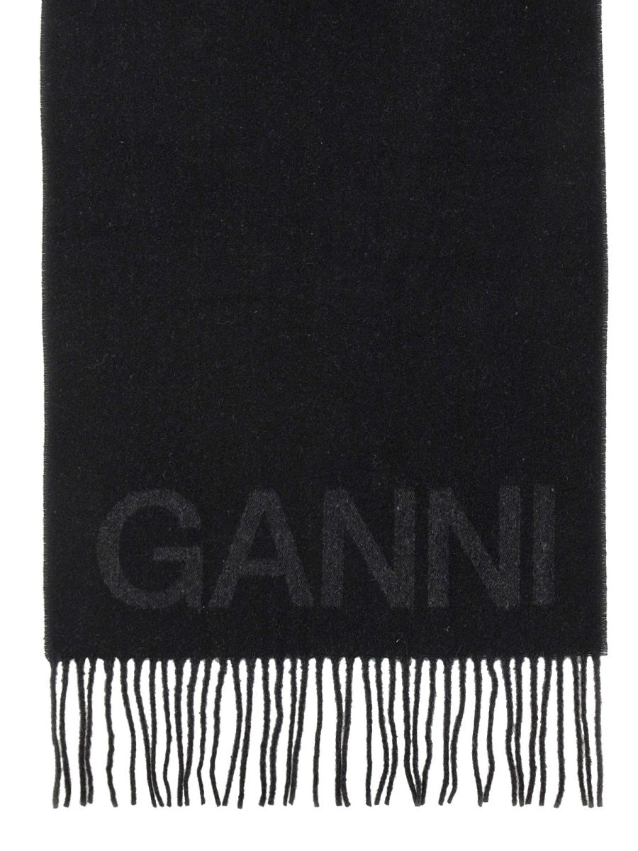 Ganni Women Sciarpa Con Logo GANNI