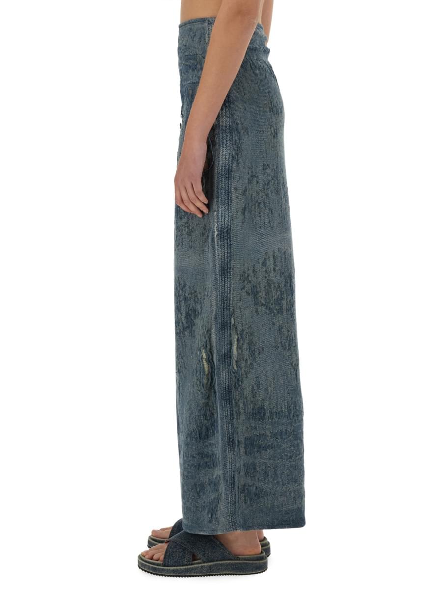 Diesel Women "De-Megan-Fsg" Long Skirt DIESEL