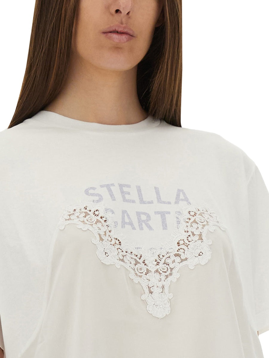 Stella Mccartney Women T-Shirt With Lace Insert STELLA MCCARTNEY