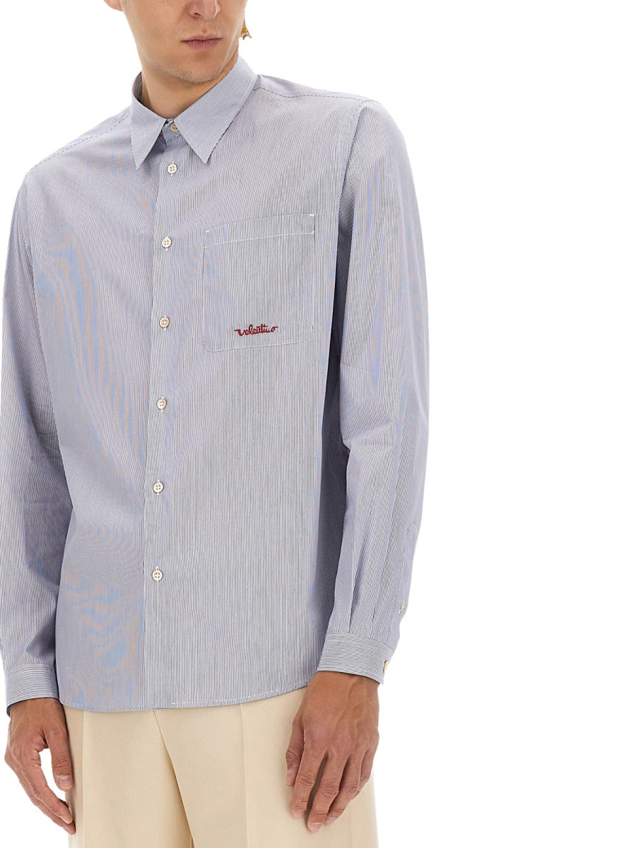 Valentino Men Striped Cotton Shirt VALENTINO