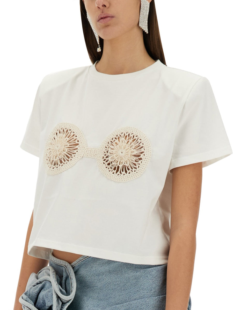 Magda Butrym Women T-Shirt With Crochet Bra MAGDA BUTRYM