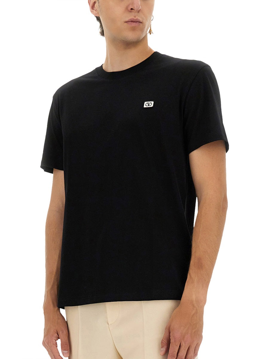Valentino Men T-Shirt With Signature Vlogo VALENTINO