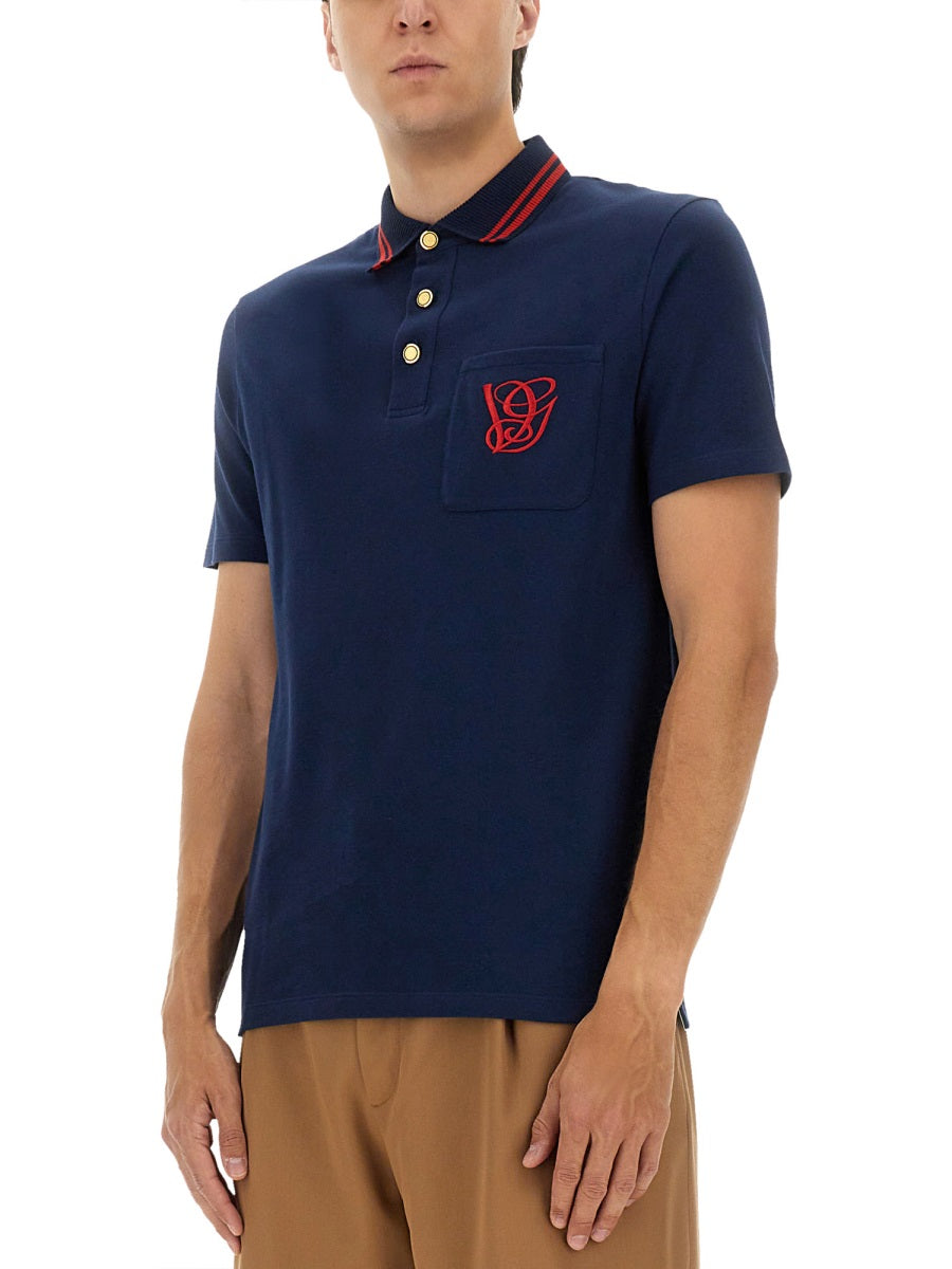 Valentino Men Polo Shirt With Vg Embroidery VALENTINO