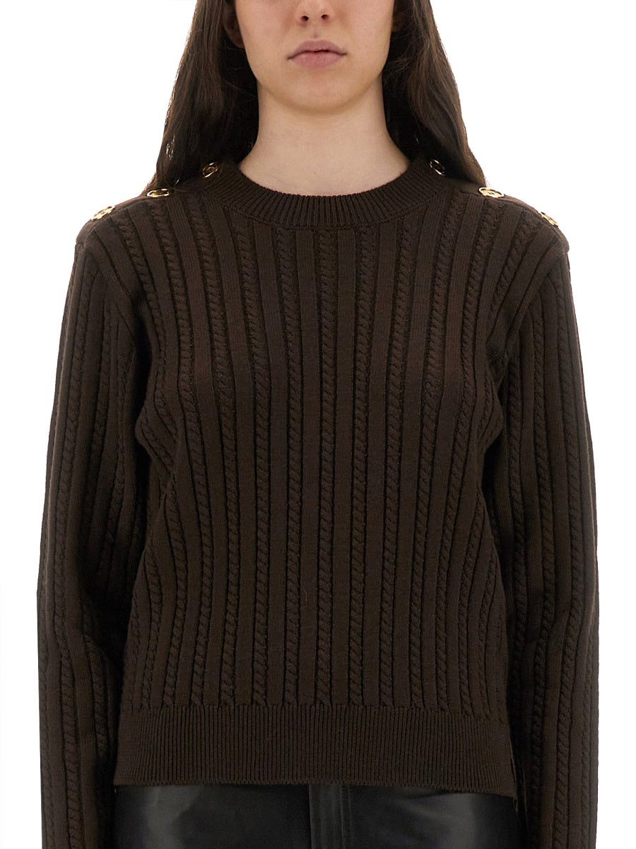 Golden Goose Women Wool Sweater With Button Detail GOLDEN GOOSE