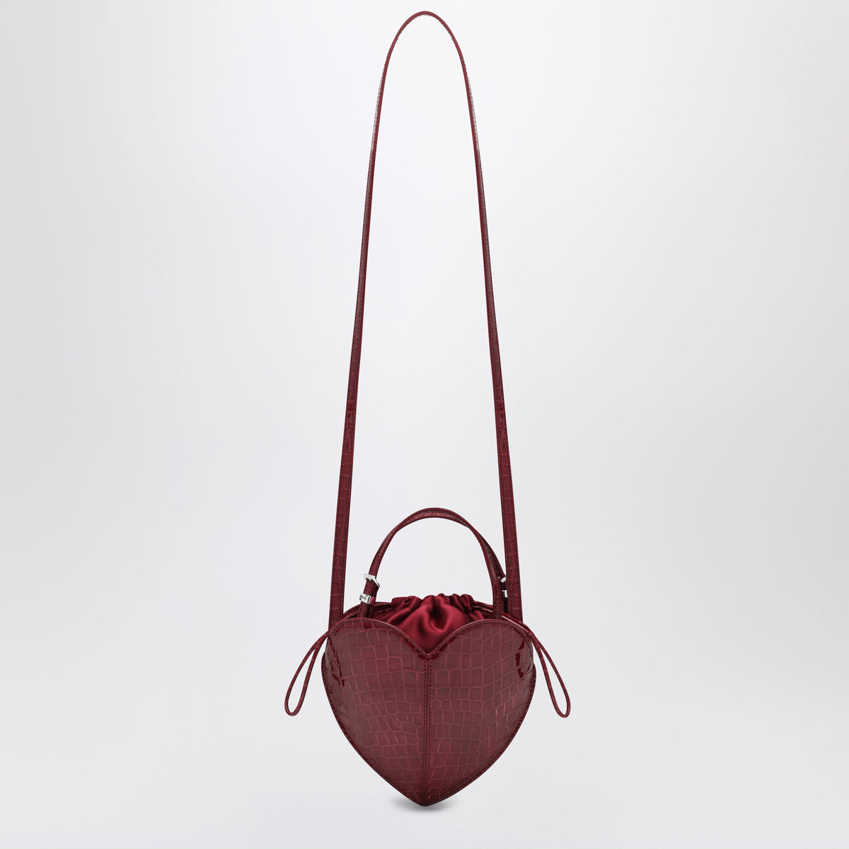Rotate Burgundy Heart Bag Croco In Leather Women ROTATE