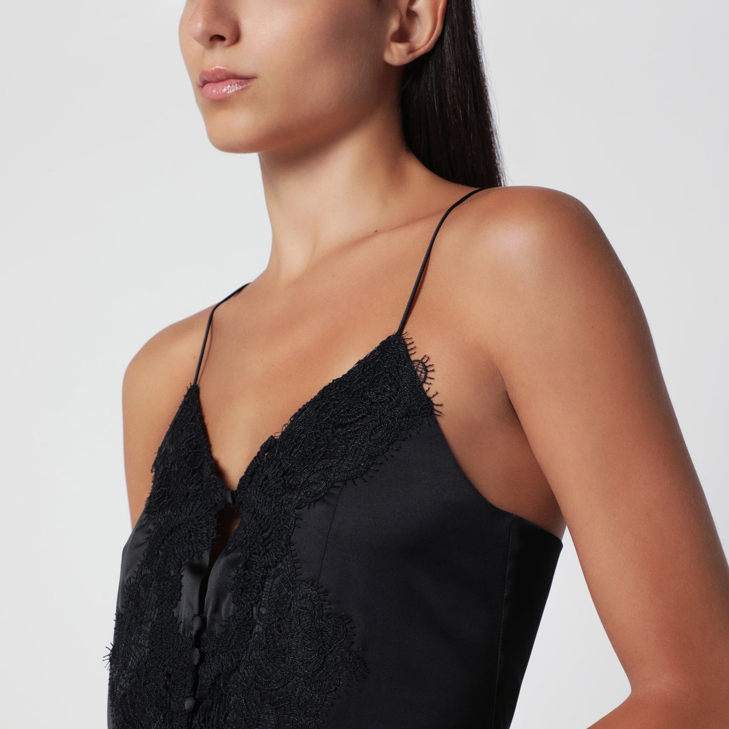 Rotate Black Lace Camisole Top Women ROTATE