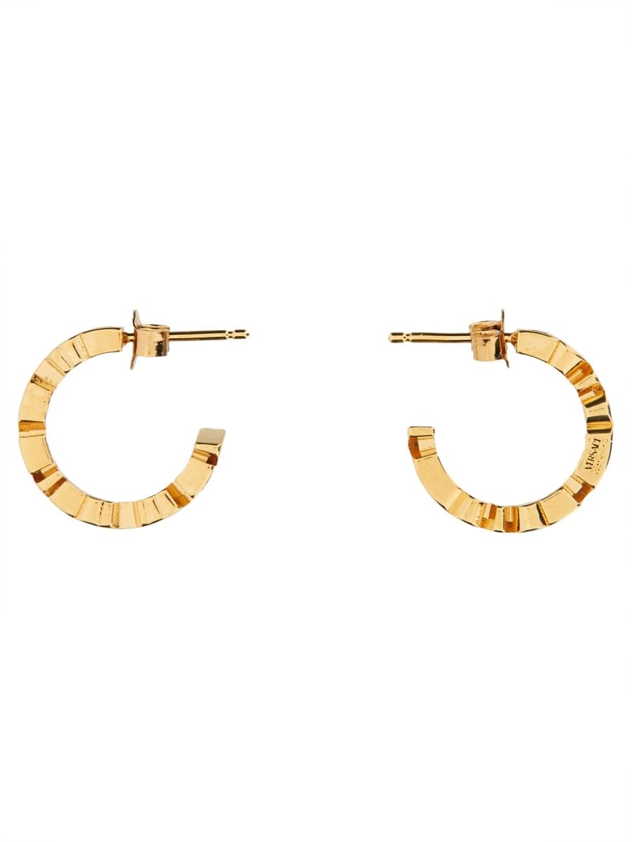 Versace Women Orecchini A Cerchio Con Logo VERSACE