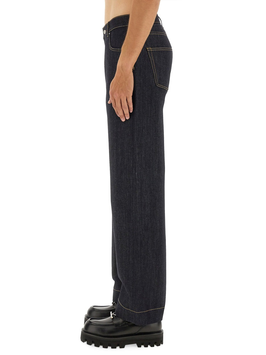 Alexander Mcqueen Men Wide Leg Jeans ALEXANDER MCQUEEN